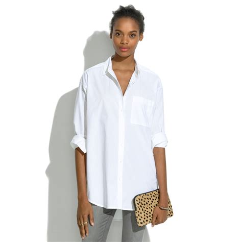 white button down shirt oversized